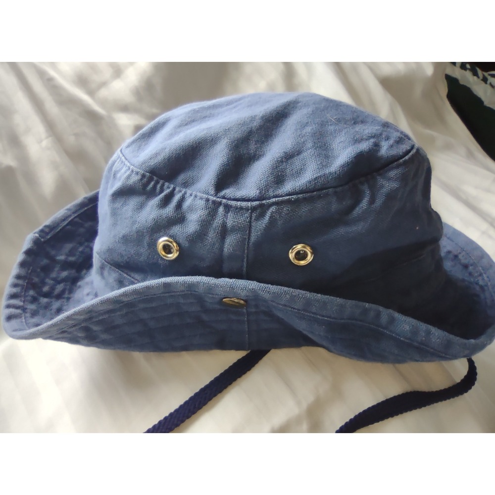 Dog Daze Canvas Bucket‎ Hat Navy Blue with Chin Strap Made in Bangladesh - Picture 4 of 6